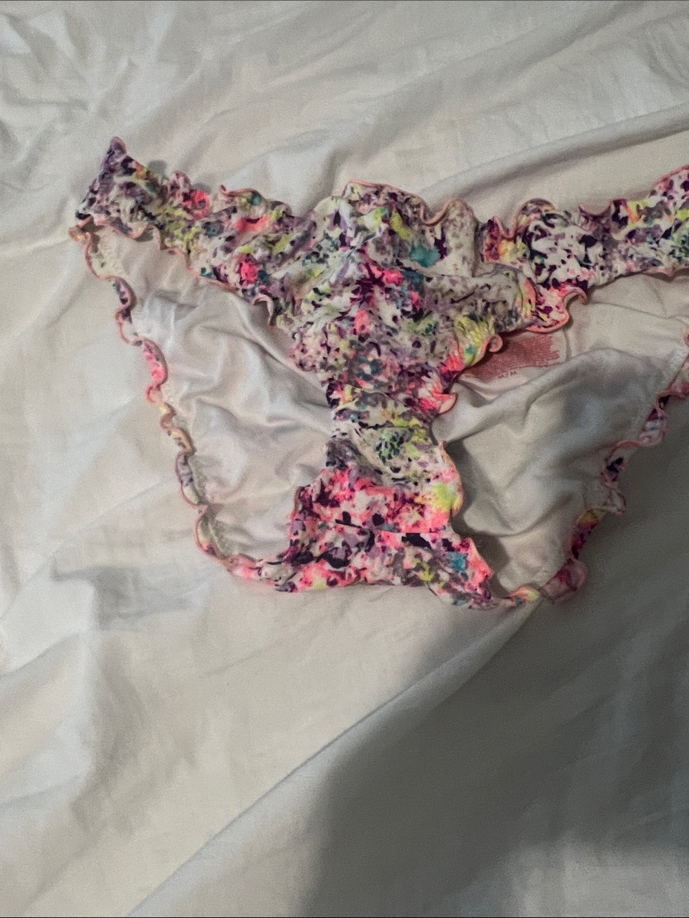 Victorias Secret Multicolor Women's Bikini Bottom with Ruffles and Ruching